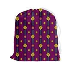 Purple Background Graphic Decor Backdrop Design Art Drawstring Pouch (2xl) by Ravend