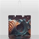 Ai Generated Space Design Fractal Light Motion Full Print Rope Handle Tote (Large) View2
