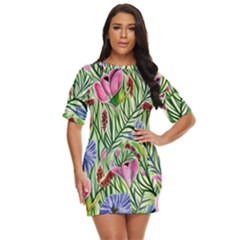 Celestial Watercolor Flower Just Threw It On Dress by GardenOfOphir