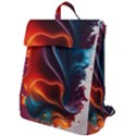 Ai Generated Swirl Splash Blaze Design Art Flap Top Backpack View1