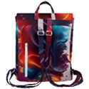 Ai Generated Swirl Splash Blaze Design Art Flap Top Backpack View3