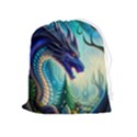 Ai Generated Dragon Fractal Art Texture Drawstring Pouch (XL) View1
