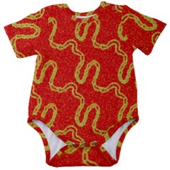 Background Ornamental Pattern Abstract Seamless Baby Short Sleeve Bodysuit by Ravend