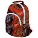Fractal Background Pattern Texture Abstract Design Rounded Multi Pocket Backpack View1