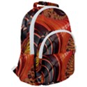 Fractal Background Pattern Texture Abstract Design Rounded Multi Pocket Backpack View2