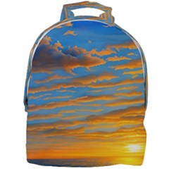 Orange Sunset On The Beach Mini Full Print Backpack by GardenOfOphir