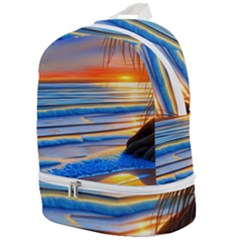 Tropical Sunset Zip Bottom Backpack by GardenOfOphir