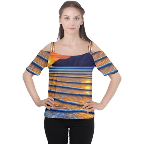Endless Summer Nights Cutout Shoulder Tee by GardenOfOphir