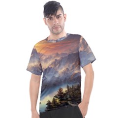 Dusty Sunset Men s Sport Top by GardenOfOphir
