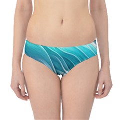 Pastel Blue Ocean Waves Iii Hipster Bikini Bottoms by GardenOfOphir