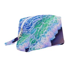 Blue Wave Ii Wristlet Pouch Bag (medium) by GardenOfOphir