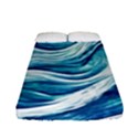 Abstract Blue Ocean Waves Fitted Sheet (Full/ Double Size) View1