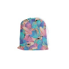 Painting Watercolor Abstract Design Artistic Ink Drawstring Pouch (small) by Ravend