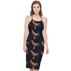 Background Pattern Chicken Fowl Cockerel Livestock Bodycon Cross Back Summer Dress by Ravend