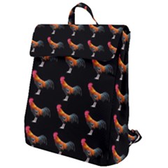 Background Pattern Chicken Fowl Cockerel Livestock Flap Top Backpack by Ravend