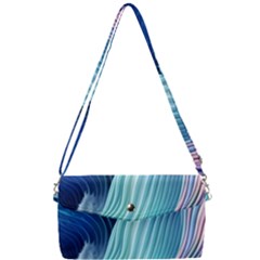 Ocean Waves Pastel Removable Strap Clutch Bag by GardenOfOphir