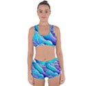 Ocean Waves In Pastel Tones Racerback Boyleg Bikini Set View1