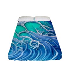 The Beauty Of Waves Fitted Sheet (full/ Double Size) by GardenOfOphir