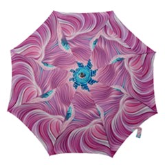 Pink Water Waves Hook Handle Umbrellas (medium) by GardenOfOphir