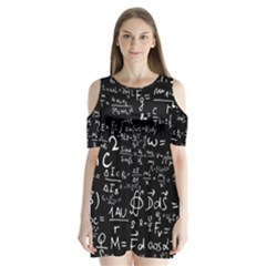 E=mc2 Text Science Albert Einstein Formula Mathematics Physics Shoulder Cutout Velvet One Piece by Jancukart