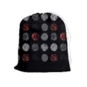 Black And Multicolored Polka Dot Artwork Digital Art Drawstring Pouch (XL) View1