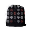 Black And Multicolored Polka Dot Artwork Digital Art Drawstring Pouch (XL) View2