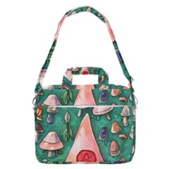 Magic Mushroom Wizardry Macbook Pro 16  Shoulder Laptop Bag by GardenOfOphir