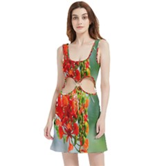 Gathering Sping Flowers Wallpapers Velour Cutout Dress by artworkshop