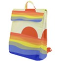 Sunset Nature Sea Ocean Flap Top Backpack View1