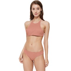 Cool Orange	 - 	banded Triangle Bikini Set by ColorfulSwimWear