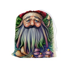 Mushroom Magic Charm Drawstring Pouch (xl) by GardenOfOphir