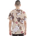 Beagle Satin Short Sleeve Pajamas Set Men s Sport Mesh Tee View2