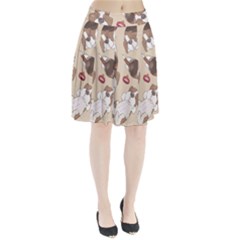 Beagle Satin Short Sleeve Pajamas Set Pleated Skirt by coretdikit