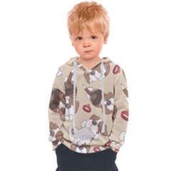 Beagle Satin Short Sleeve Pajamas Set Kids  Overhead Hoodie by coretdikit