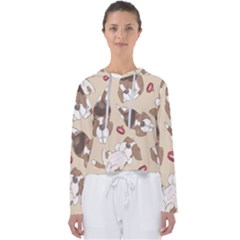 Beagle Satin Short Sleeve Pajamas Set Women s Slouchy Sweat by coretdikit