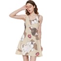 Beagle Satin Short Sleeve Pajamas Set Inside Out Racerback Dress View1