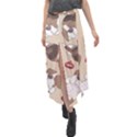 Beagle Satin Short Sleeve Pajamas Set Velour Split Maxi Skirt View1