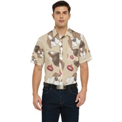 Beagle Satin Short Sleeve Pajamas Set Men s Short Sleeve Pocket Shirt  by coretdikit