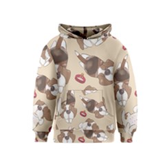 Beagel150dpi Patternbeagle8x8cm Kids  Pullover Hoodie by coretdikit