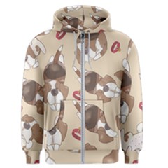 Beagel150dpi Patternbeagle8x8cm Men s Zipper Hoodie by coretdikit