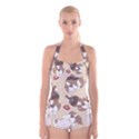 Beagel150dpi Patternbeagle8x8cm Boyleg Halter Swimsuit  View1