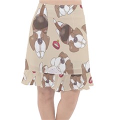 Beagel150dpi Patternbeagle8x8cm Fishtail Chiffon Skirt by coretdikit