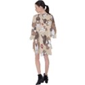 Beagel150dpi Patternbeagle8x8cm V-Neck Flare Sleeve Mini Dress View2