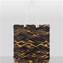 Waves Pattern Golden 3d Abstract Halftone Full Print Rope Handle Tote (Large) View2