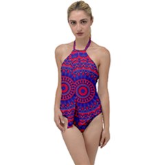 Background Wallpaper Geometric Digital Art Go With The Flow One Piece Swimsuit by Ravend