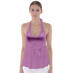 Bodacious Pink	 - 	babydoll Tankini Top by ColorfulSwimWear
