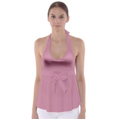 Cashmere Rose Pink	 - 	babydoll Tankini Top by ColorfulSwimWear