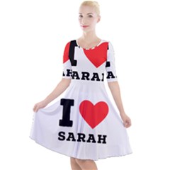 I Love Sarah Quarter Sleeve A-line Dress by ilovewhateva