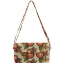Flowers Leaves Pattern Flora Botany Drawing Art Removable Strap Clutch Bag View1