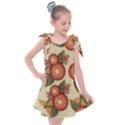 Flowers Leaves Pattern Flora Botany Drawing Art Kids  Tie Up Tunic Dress View1